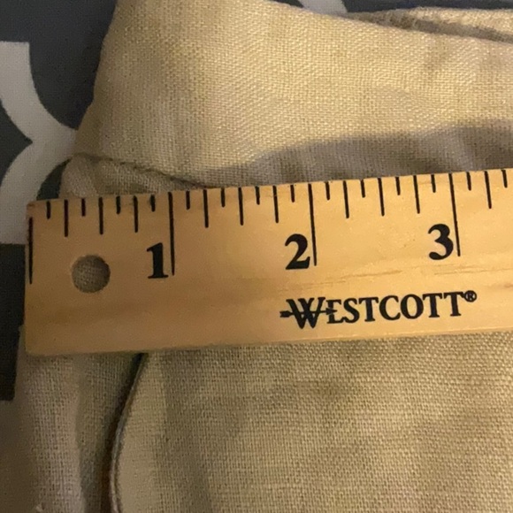 Lauren Ralph Lauren Women’s Tan Lined Linen 100% Linen Wide Leg Trousers Size 14 - Picture 9 of 14